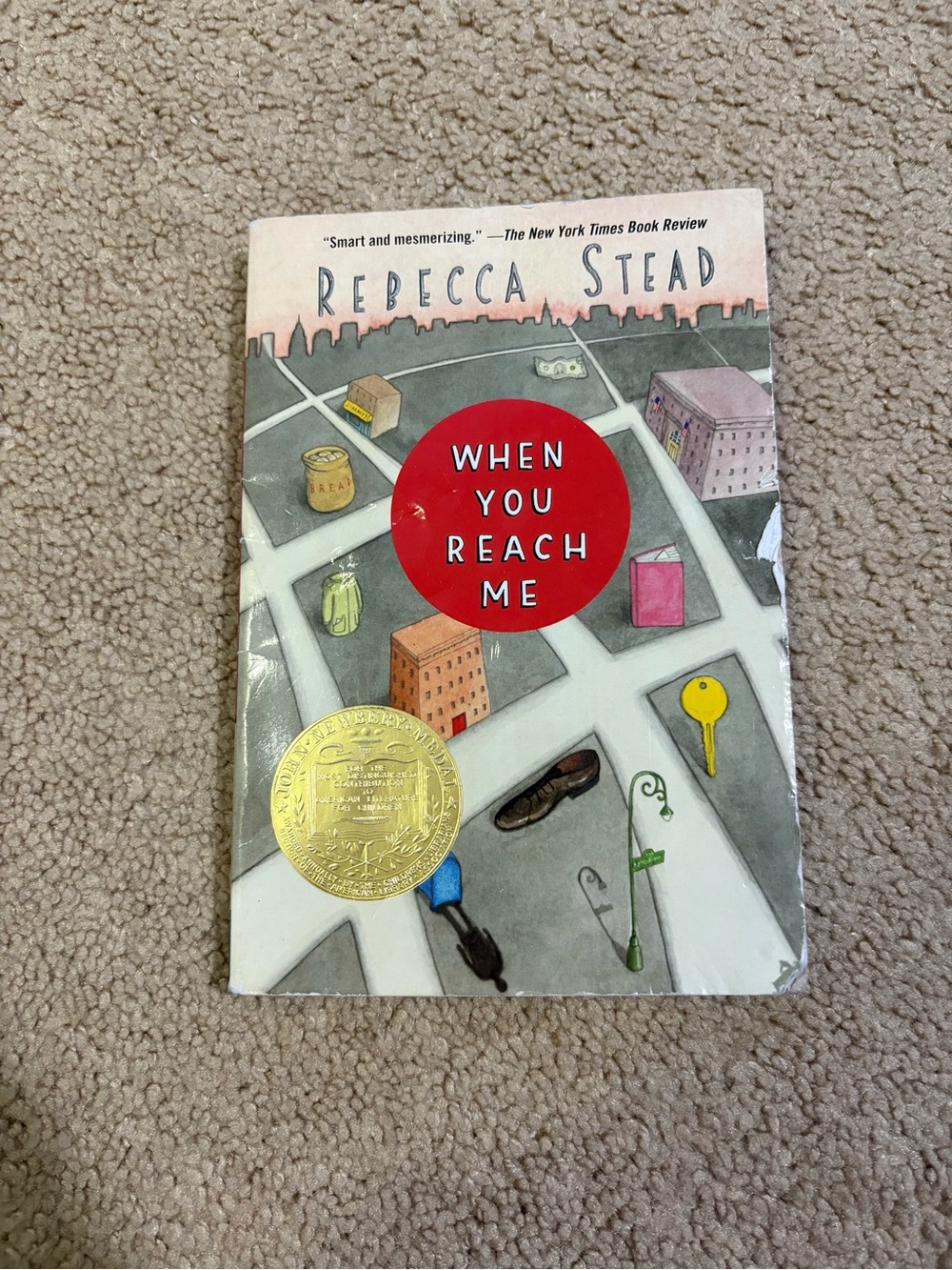 When You Reach Me by Rebecca Stead - Illustrated Paperback, Red Accent